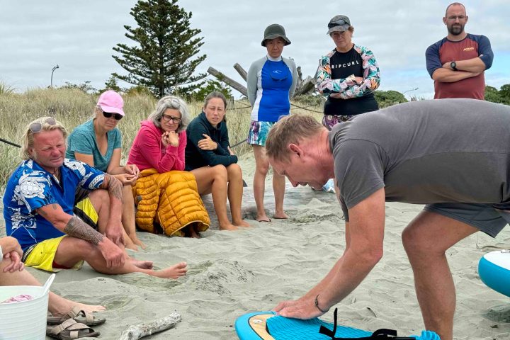 Learn about safety kit and equipment and setting your paddleboard up correctly on Paddle Nelson water safety course