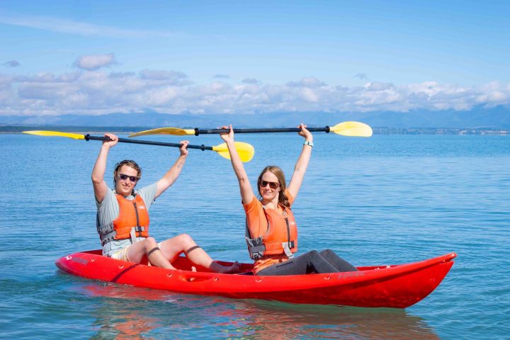 Kayak rentals in Nelson - hire a single or double kayak for your self guided adventures