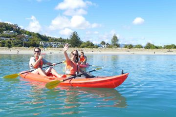 Hire a double kayak from Paddle Nelson for one or two hours to explore the sea in Nelson