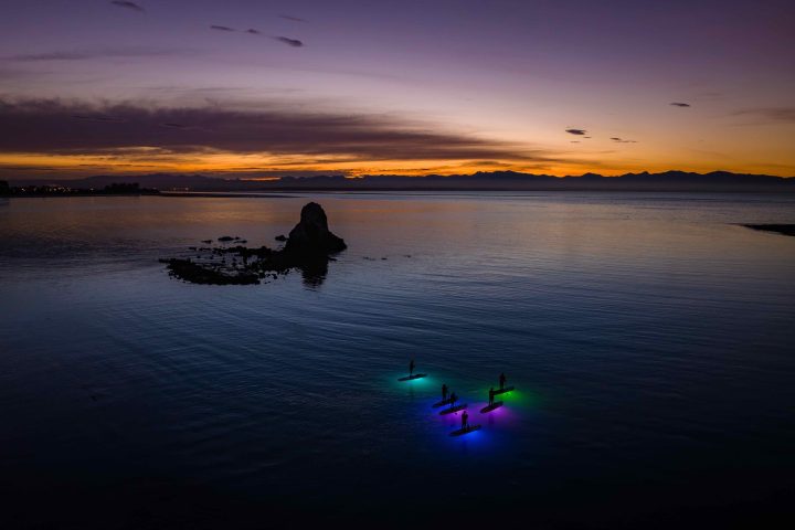 Night paddleboarding trip in Nelson